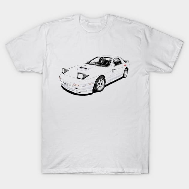 Mazda RX7 FC from Initial D T-Shirt by benhonda2